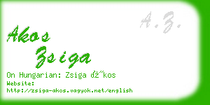 akos zsiga business card
